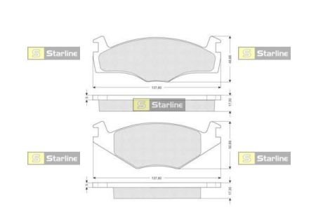 BD S100 STARLINE Гальмівні колодки дискові