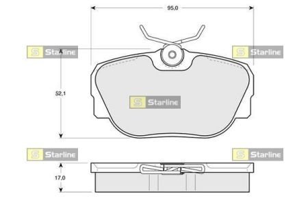 BD S102 STARLINE тормозные колодки дисковые