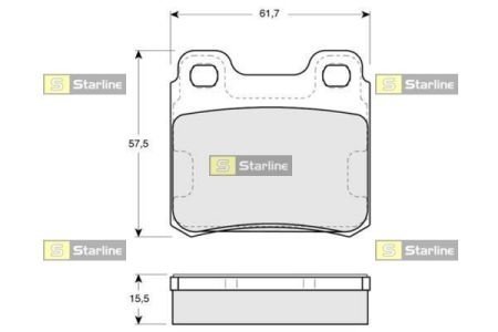 BD S103 STARLINE тормозные колодки дисковые