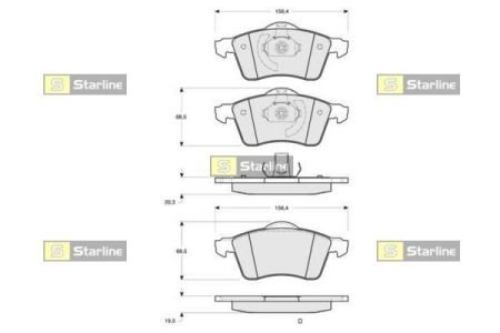 BD S114 STARLINE тормозные колодки дисковые