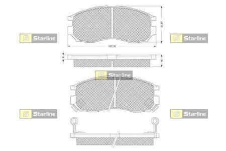 BD S115 STARLINE тормозные колодки дисковые