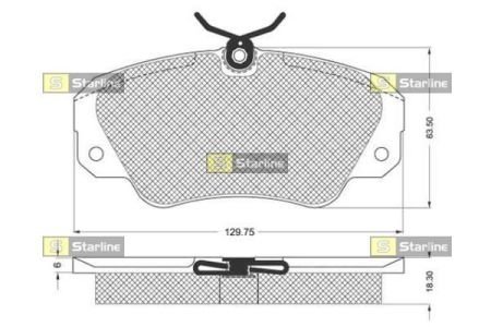 BD S121 STARLINE тормозные колодки дисковые