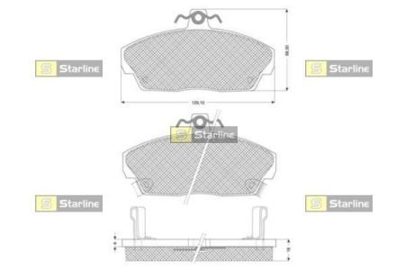 BD S124 STARLINE тормозные колодки дисковые