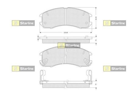 BD S126 STARLINE тормозные колодки дисковые