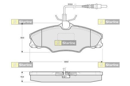 BD S128 STARLINE тормозные колодки дисковые