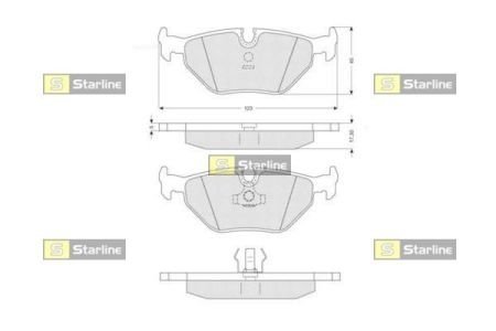 BD S131 STARLINE тормозные колодки дисковые