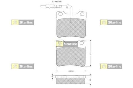 BD S132 STARLINE тормозные колодки дисковые