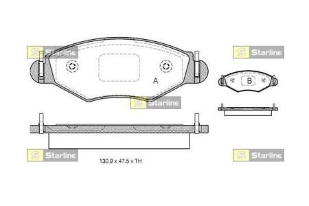 BD S133 STARLINE тормозные колодки дисковые