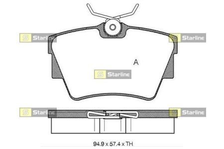 BD S136 STARLINE Гальмівні колодки дискові