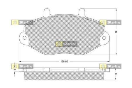 BD S137 STARLINE тормозные колодки дисковые