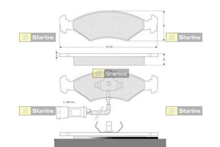 BD S141 STARLINE тормозные колодки дисковые