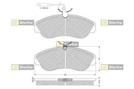 BD S143 STARLINE тормозные колодки дисковые