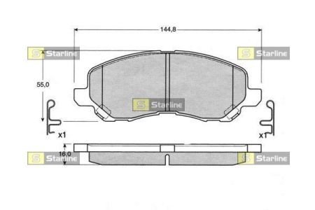 BD S147 STARLINE тормозные колодки дисковые