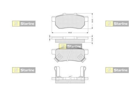 BD S149 STARLINE тормозные колодки дисковые