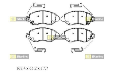 BD S152 STARLINE тормозные колодки дисковые