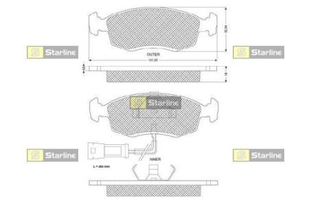 BD S157 STARLINE тормозные колодки дисковые