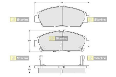 BD S160 STARLINE тормозные колодки дисковые