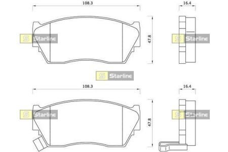 BD S161 STARLINE тормозные колодки дисковые