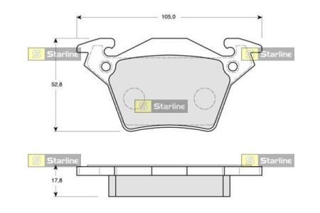 BD S165 STARLINE Гальмівні колодки дискові