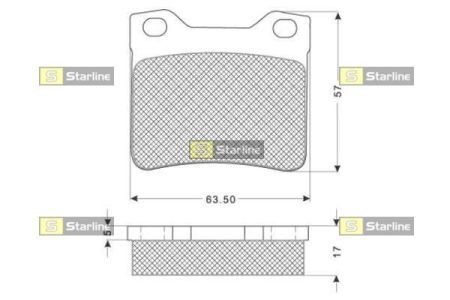 BD S174 STARLINE тормозные колодки дисковые