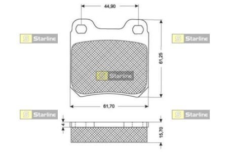 BD S184 STARLINE тормозные колодки дисковые