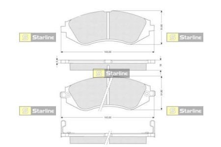 BD S188 STARLINE тормозные колодки дисковые