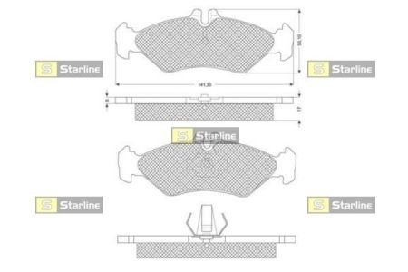 BD S191 STARLINE тормозные колодки дисковые