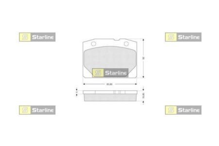 BD S196 STARLINE тормозные колодки дисковые