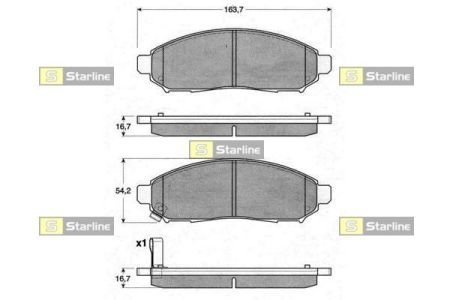 BD S199 STARLINE тормозные колодки дисковые