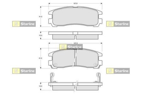 BD S230 STARLINE тормозные колодки дисковые