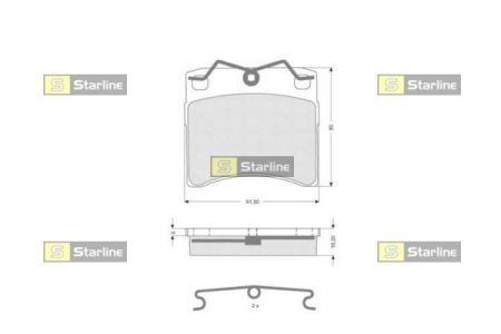 BD S236 STARLINE тормозные колодки дисковые