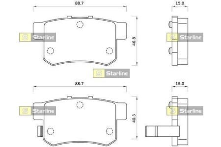 BD S243 STARLINE тормозные колодки дисковые