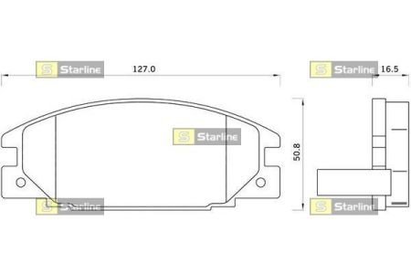 BD S261 STARLINE тормозные колодки дисковые