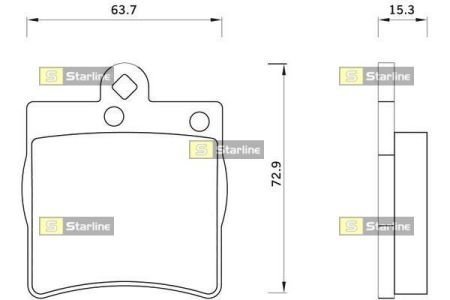 BD S267 STARLINE тормозные колодки дисковые