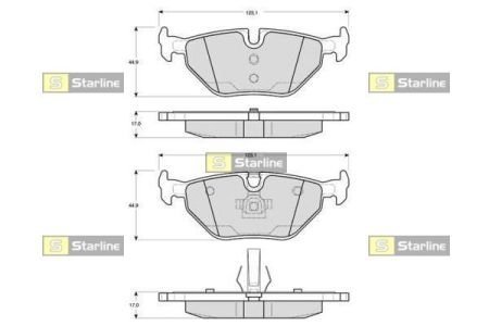 BD S270 STARLINE тормозные колодки дисковые