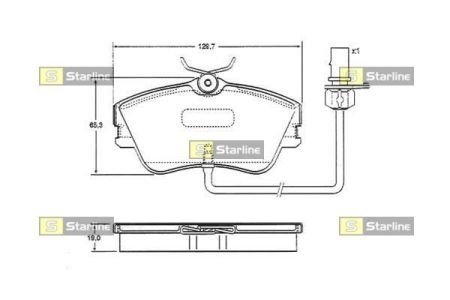 BD S288 STARLINE тормозные колодки дисковые