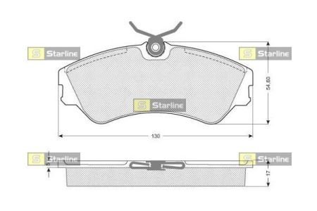 BD S298 STARLINE тормозные колодки дисковые