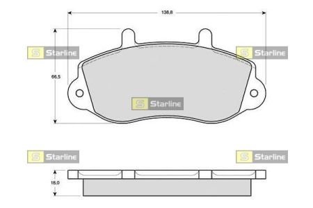 BD S315 STARLINE тормозные колодки дисковые