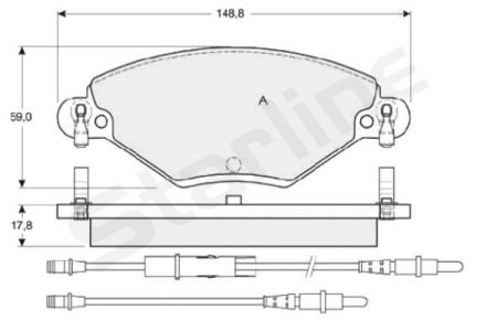 BD S341 STARLINE тормозные колодки дисковые