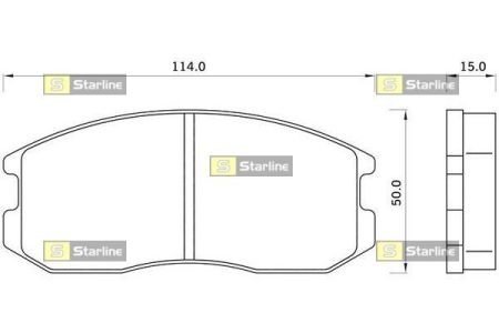 BD S350 STARLINE тормозные колодки дисковые