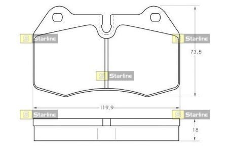 BD S351 STARLINE тормозные колодки дисковые