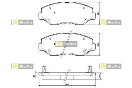 BD S356 STARLINE тормозные колодки дисковые