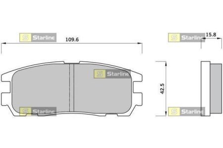 BD S366 STARLINE тормозные колодки дисковые