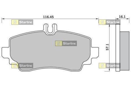 BD S369 STARLINE тормозные колодки дисковые