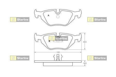 BD S381 STARLINE тормозные колодки дисковые