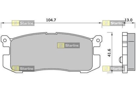 BD S386 STARLINE тормозные колодки дисковые