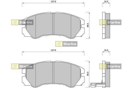 BD S387 STARLINE тормозные колодки дисковые