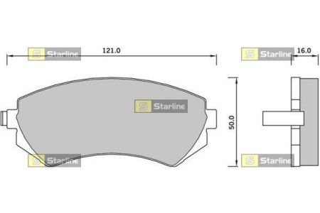 BD S392 STARLINE тормозные колодки дисковые