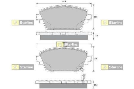 BD S394 STARLINE тормозные колодки дисковые