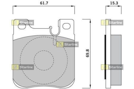 BD S395 STARLINE тормозные колодки дисковые